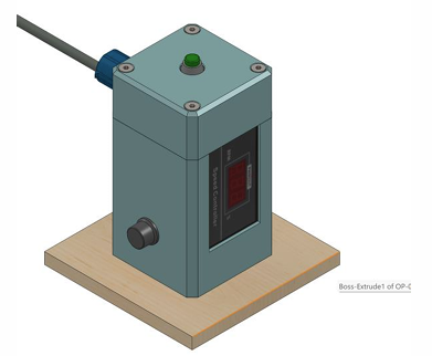 SolidWorks model of the bonding fixture enclosure with speed controller