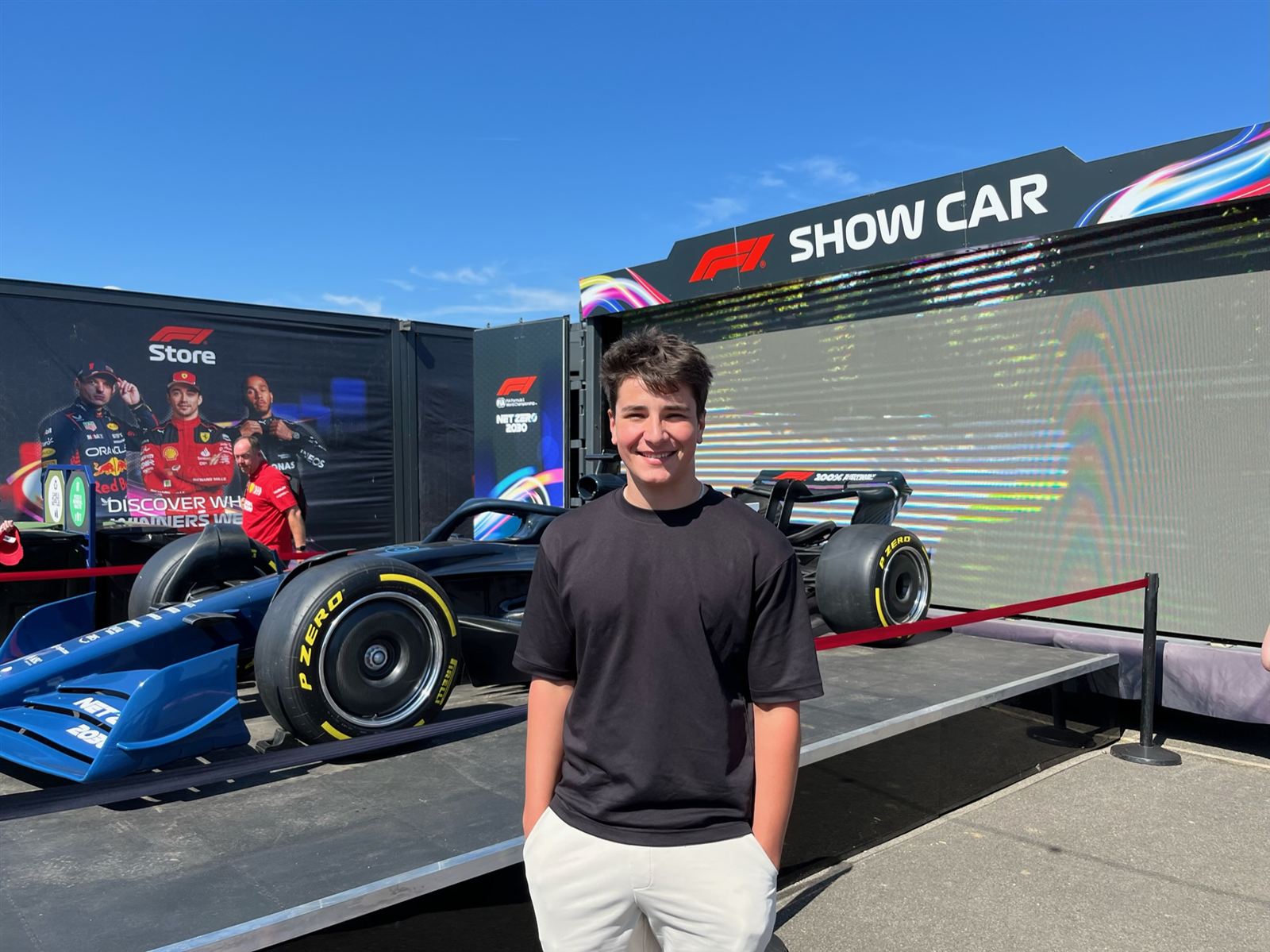 Ben with the F1 show car